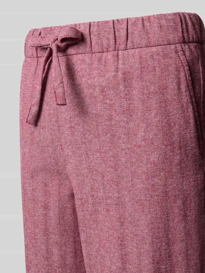 Christian Berg Woman Pyjamabroek van flanel met elastische band donkerrood, foto 2