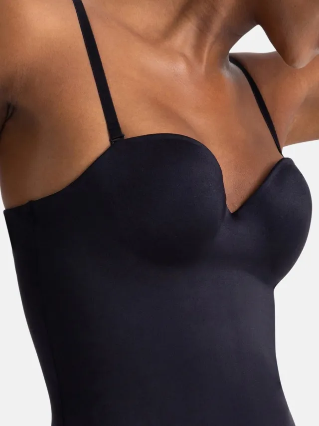 Dorina Corrigerende Body - Dames body - Naadloos - Sublime Sculpt - Licht voorgevormde cups - Verstelbare bandjes - 75C - Zwart