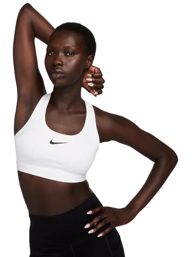 Nike Swoosh sportbeha wit, foto 4