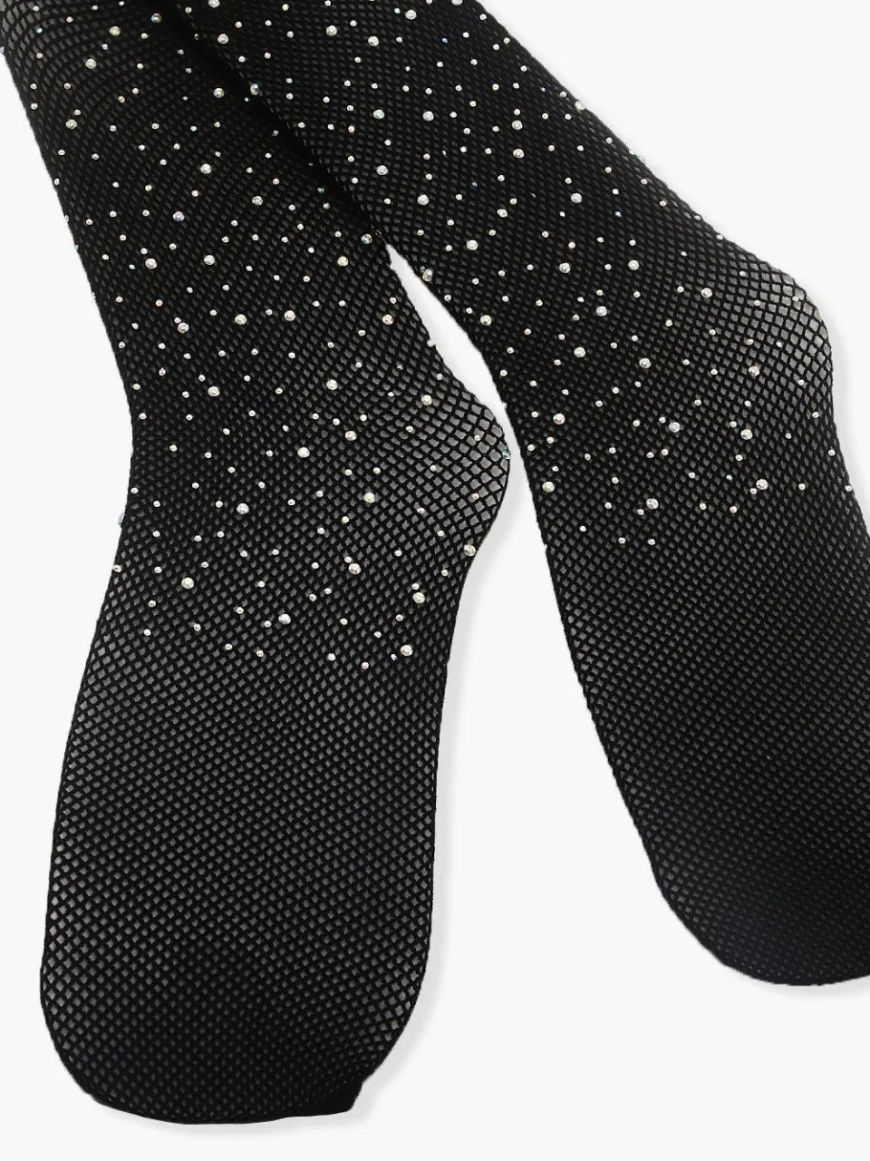 boohoo Dames Crystal Diamante Fishnet Panty's zwart, foto 3