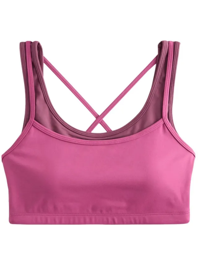Next Dames - Active Balance sportbeha met gekruiste bandjes en gelaagde look - Roze Pink