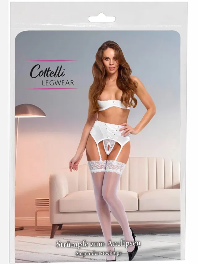 Cottelli Collection Stockings – Wit