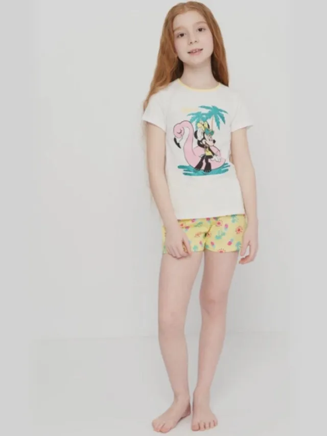 Disney pyjamaset geel en wit