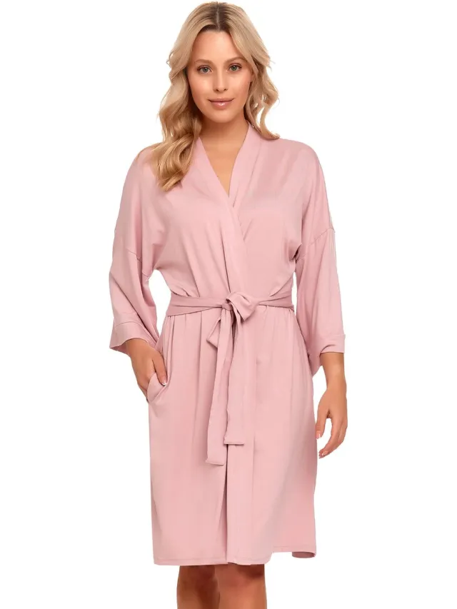 Doctor Nap Badjas Dames Bamboe Flamingo SWB.9999 Roze