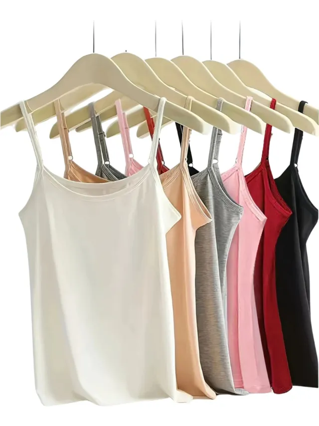 Livano Topje Dames - Kleding - Shirt - Blouse - Kort - Volwassen - 6 Pcs - Gemengd