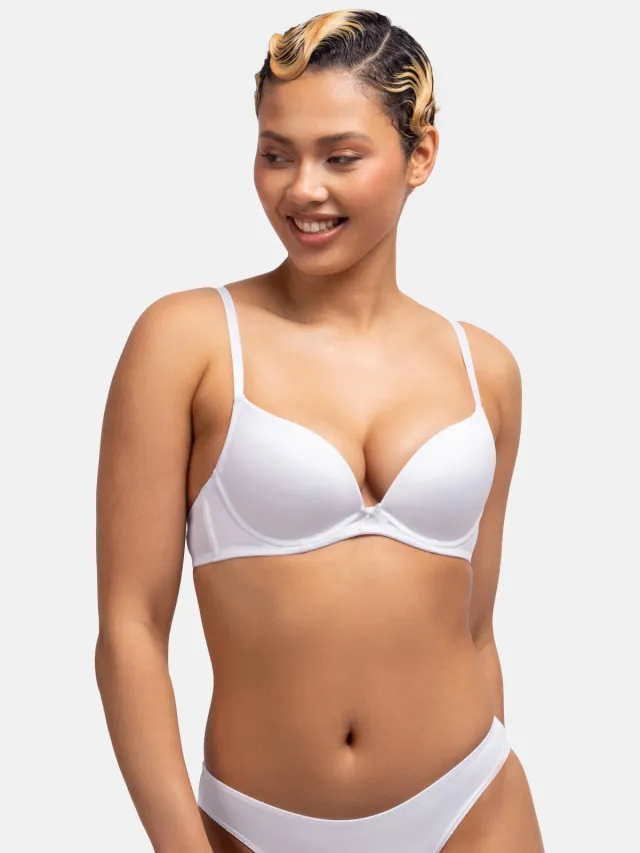 Dorina Sonia voorgevormde push-up bh wit Zwart/wit