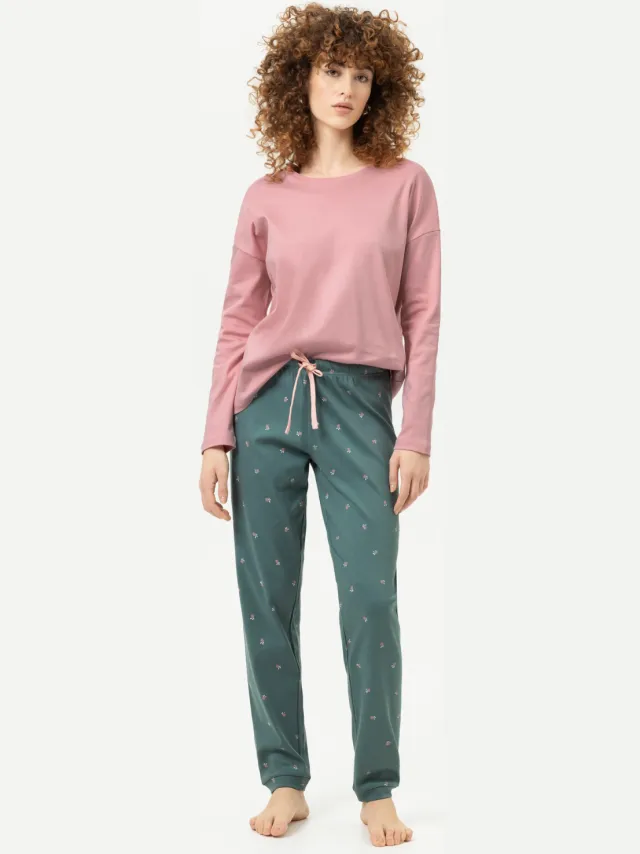 Mey Pyjama lang Serie Little Berries Secret Forest groen