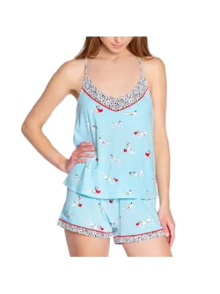 PJ Salvage Short Dalamatian Dog Pyjama Blauw