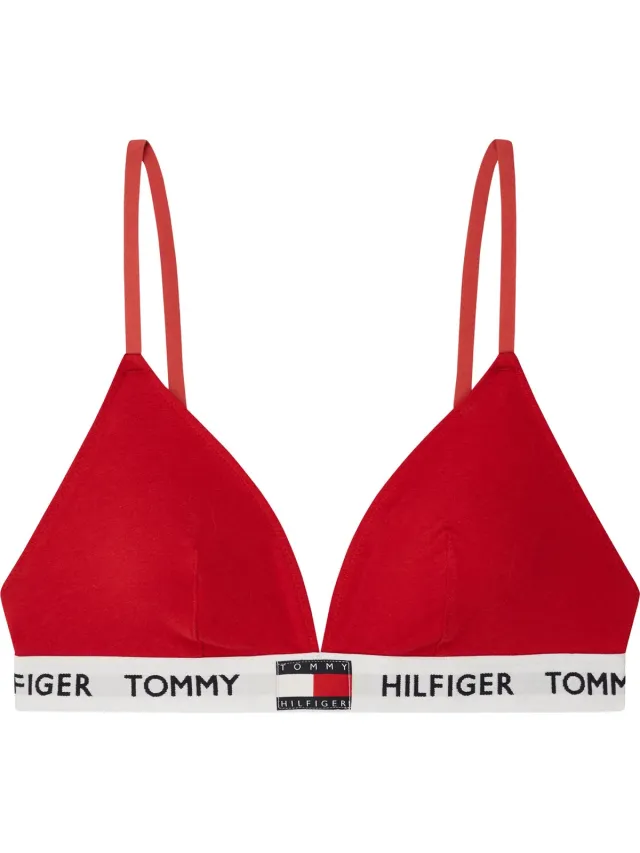Tommy Hilfiger dames Tommy 85 triangel BH - katoen gevoerd - rood