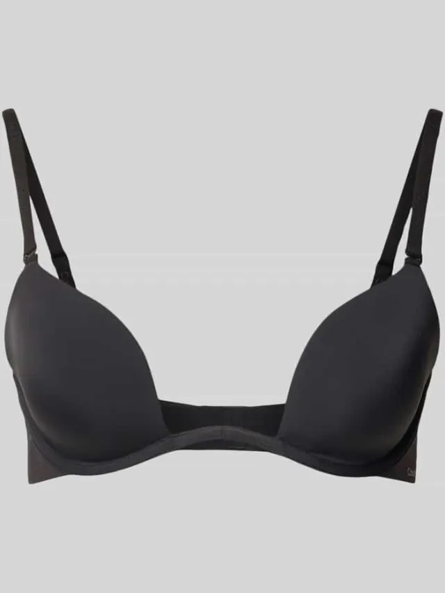Calvin Klein bh met verstelbare bandjes model 'MONOWIRE' Zwart