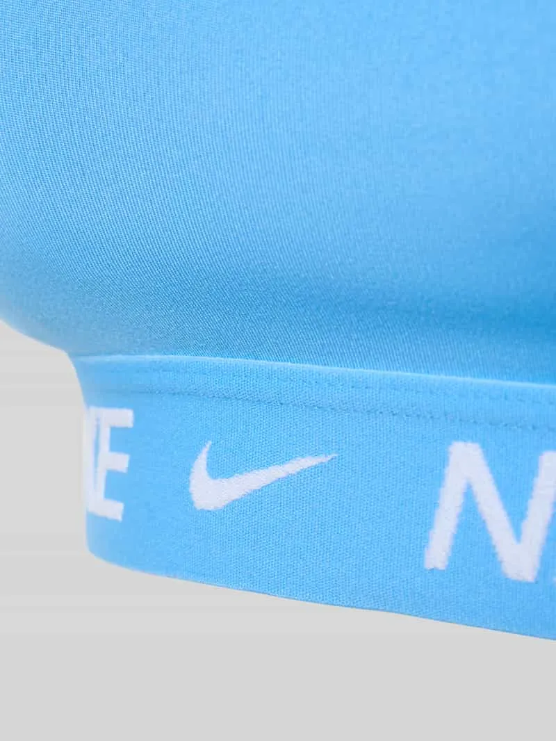 Nike Slim fit sport-bh met logodetail model 'Indy' blauw, foto 3