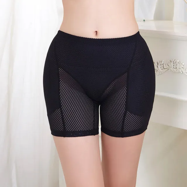 Wow Peach Dames Ademend Heup en Billen Lift Short - Hipdips - Tegen hipdips - Corrigerend ondergoed - Zwart - Medium