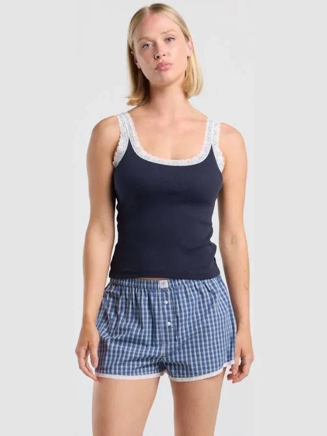 America Today pyjamashort - blauw