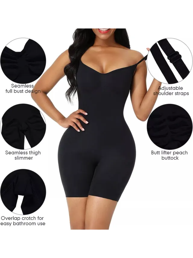 Wow Peach Full Bodysuit met plas gat - Seamless - Shapewear - Shaper - Corrigende ondergoed - Butt & Chest Lift - Zwart - Maat: X-Large