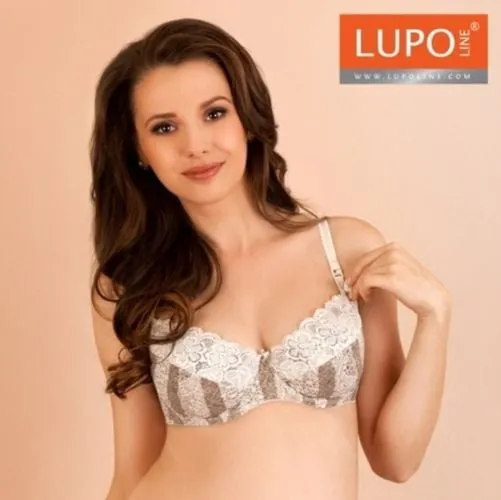 Lupoline voedingsbh met beugel beige