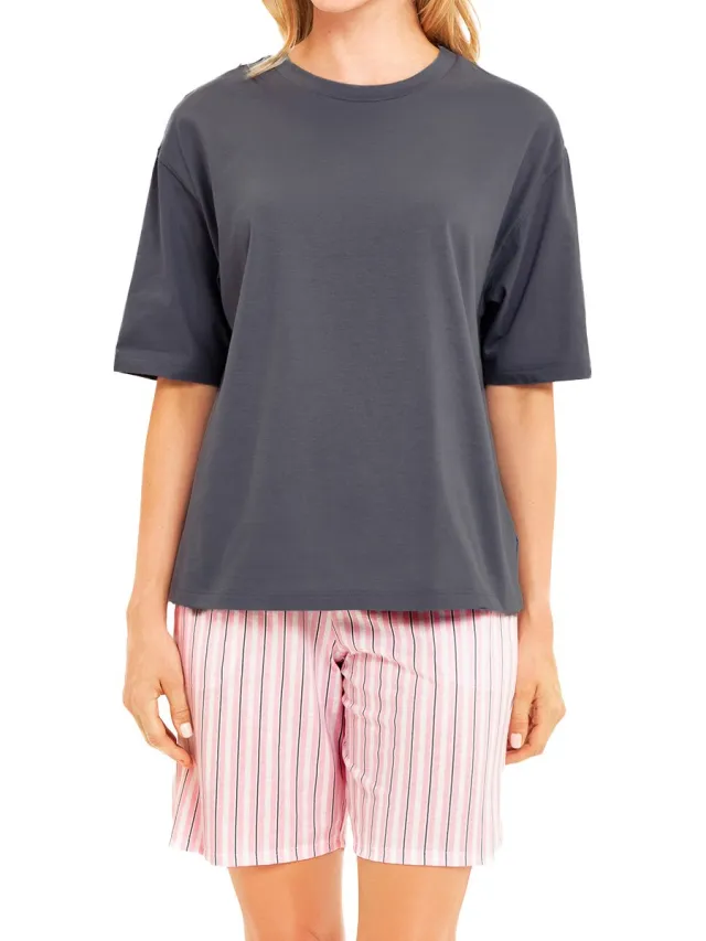 Rösch Dames pyjama Sleep & Relax grey