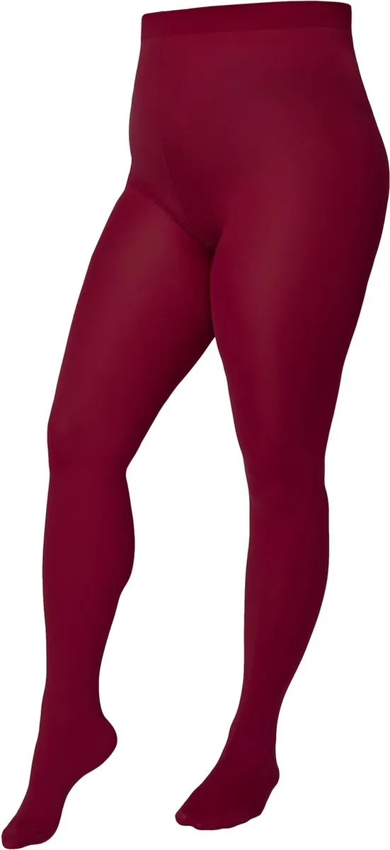 Merry Style MS-GB-162 Dames Panty - 60 DEN -Plus Size - Grote maat - Polyamide - Wijnrood