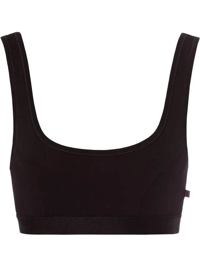 BeeDees Bustier EVERY DAY Soft-bh van zachte, ademende katoen in sportieve look zwart