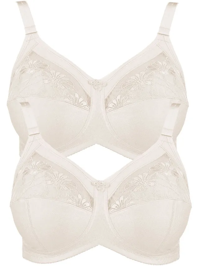 Anita 2-pack comfort-BH zonder beugel Safina kristal