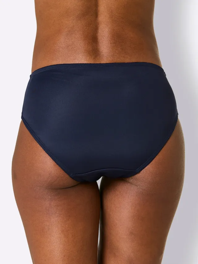Jazzpants wit/marine bedrukt + marine