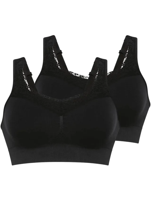 Anita bustier 2 pack Lotta Lace Prothesen BH zwart