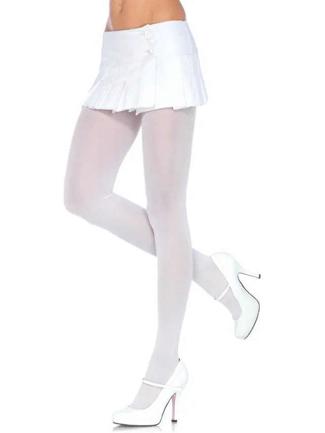Leg Avenue Nylon opaque pantyhose ["Wit"]