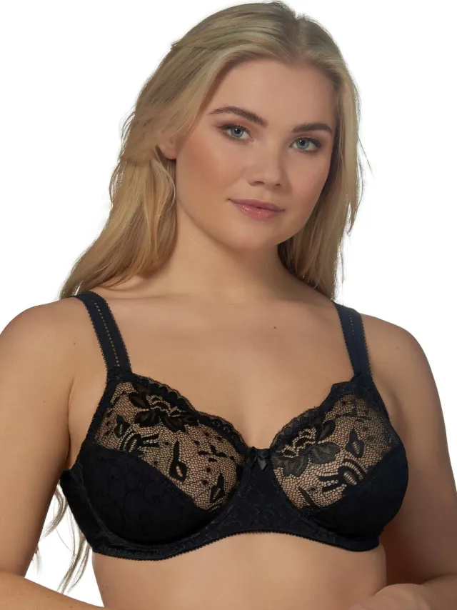 Elbrina Lace niet-voorgevormde beugelbh zwart