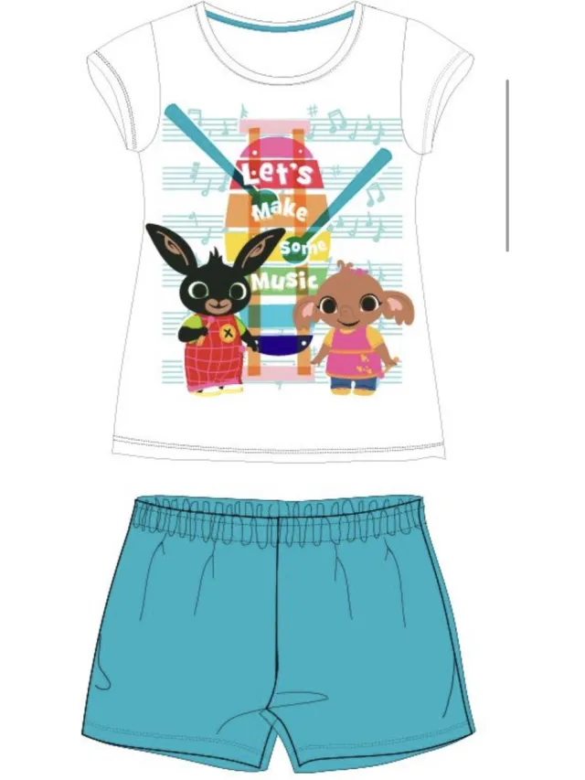 Nickelodeon Bing Shortama Katoen Wit
