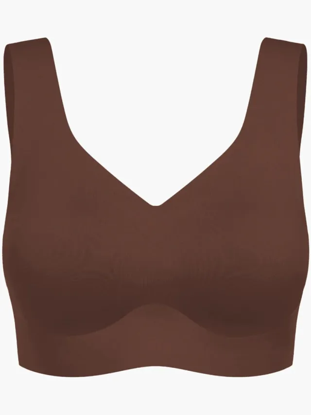 cfab Comfort Minimizer Rugondersteunende BH - Bruin - XL - BH Zonder Beugel Voorgevormd - Ondergoed - Naadlos
