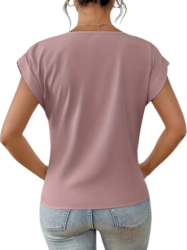 Currero Topje Dames - Top Kleding - Shirt - Blouse - Kort - Volwassen - Roze