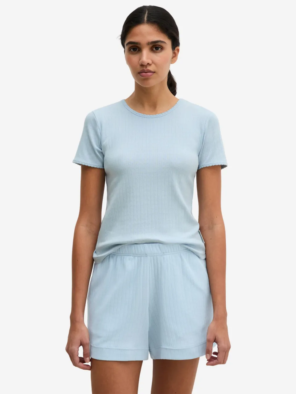 Marc O'Polo Vrouwen Pyjama top Mix N Match Lichtblauw