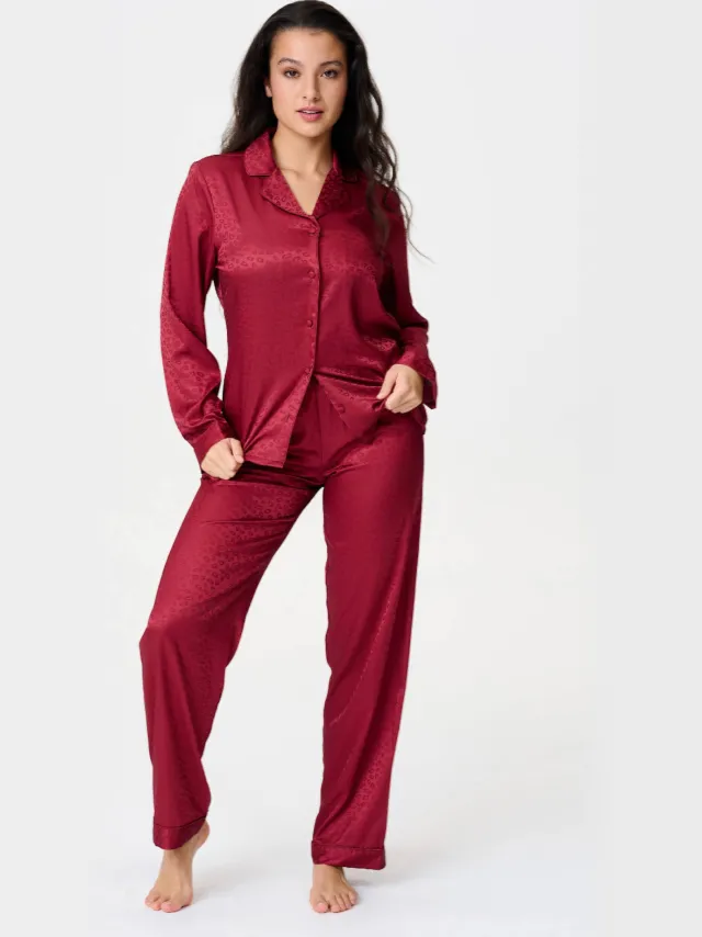 Lingadore pyjama set donkerrood