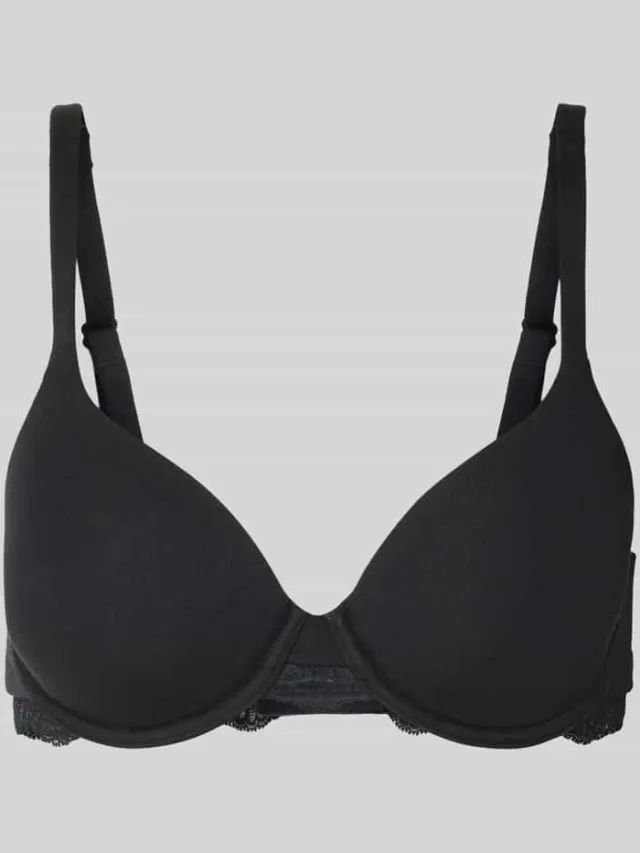 Schiesser bh met katoenaandeel model 'Unique' Zwart
