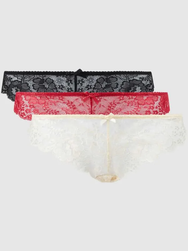 Lascana Slip van kant in een set van 3 stuks Zwart