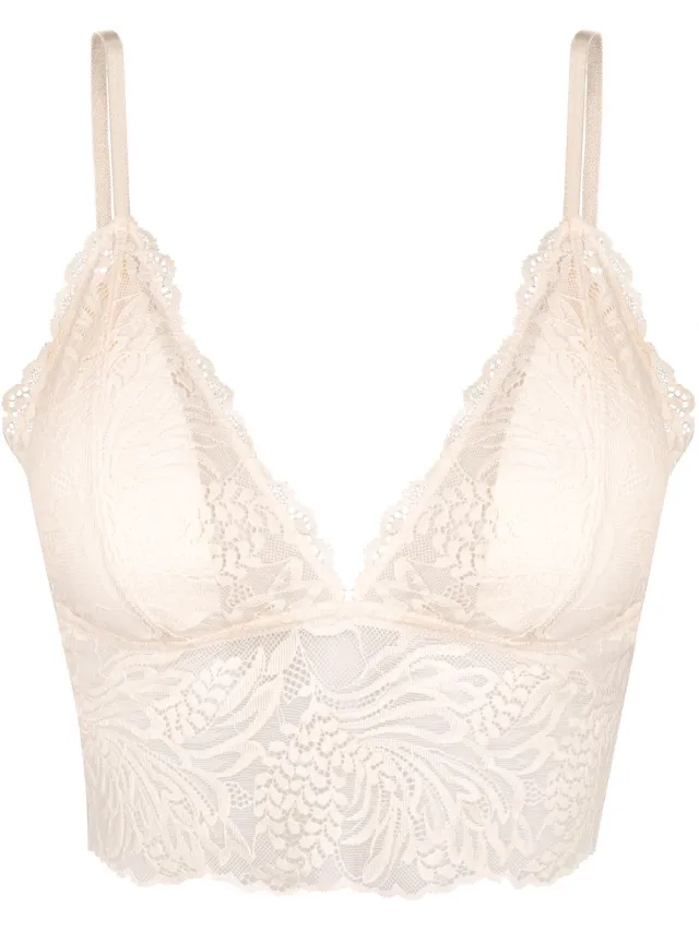 ESOTIQ Ninette - Driehoekige Bralette - Blauw - Kant