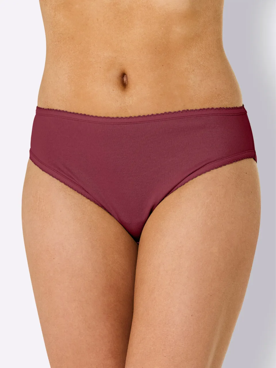 Bikinislip steengrijs, zand en bordeaux, foto 2