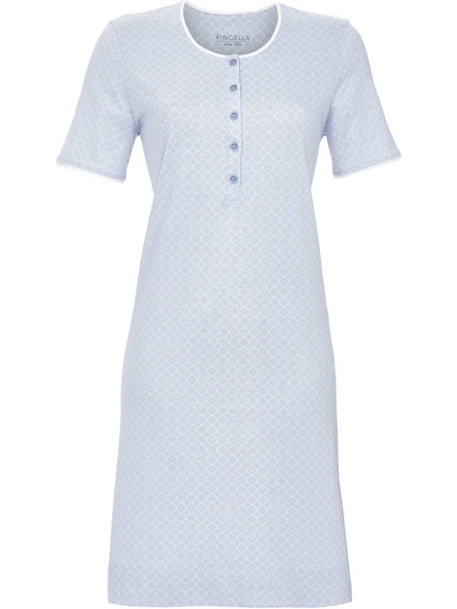 Ringella Minimalistisch blauw nachthemd Ringella - Blauw - Maat - 42