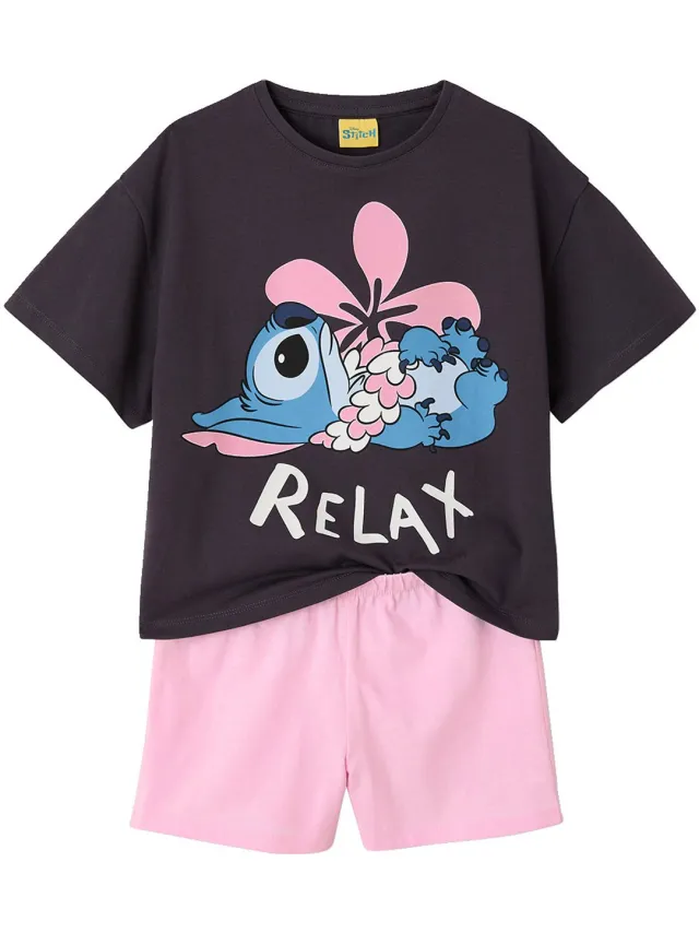vertbaudet Pyjamashorty LILO & STITCH antraciet