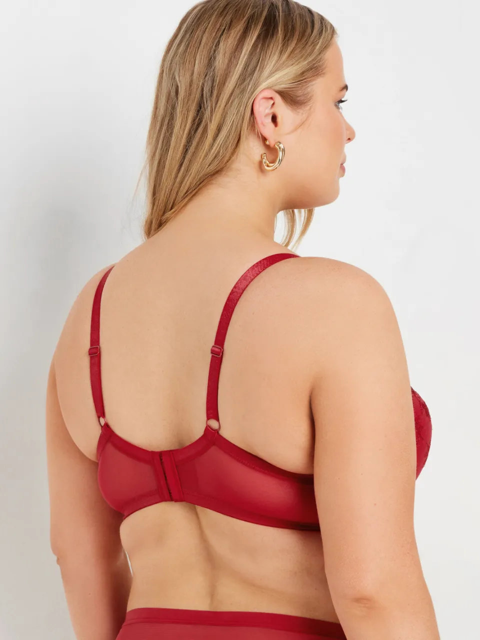 Yours 2 Pack Voorgevormde Bh's Met Bloemborduursel In Zwart/Rood, foto 5