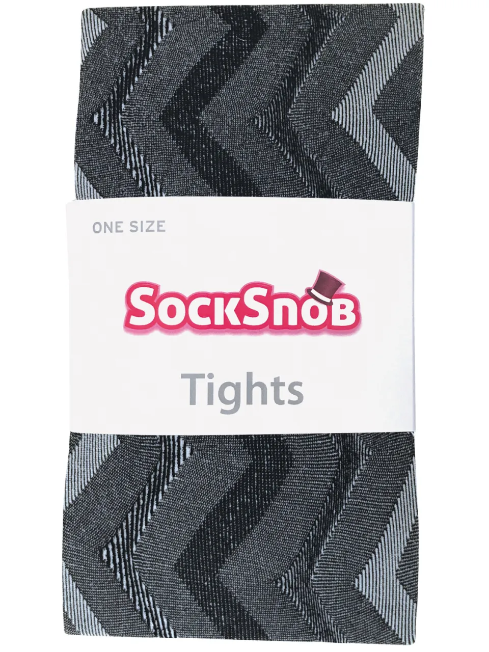 Sock Snob Dames80 denier ondoorzichtig patroon panty's - Weef Zwart / wit, foto 2