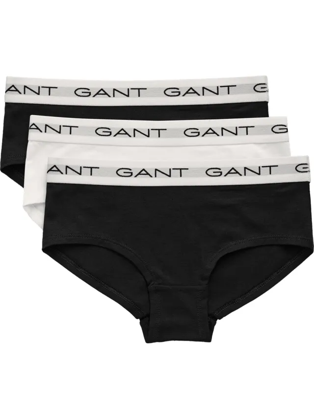 Gant Slip 134/140 Set van 3 Schwarz/Weiß