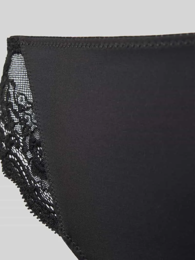 Marie Jo Slip met semi-transparante garnering, model 'Cyrile' metallic zwart, foto 3