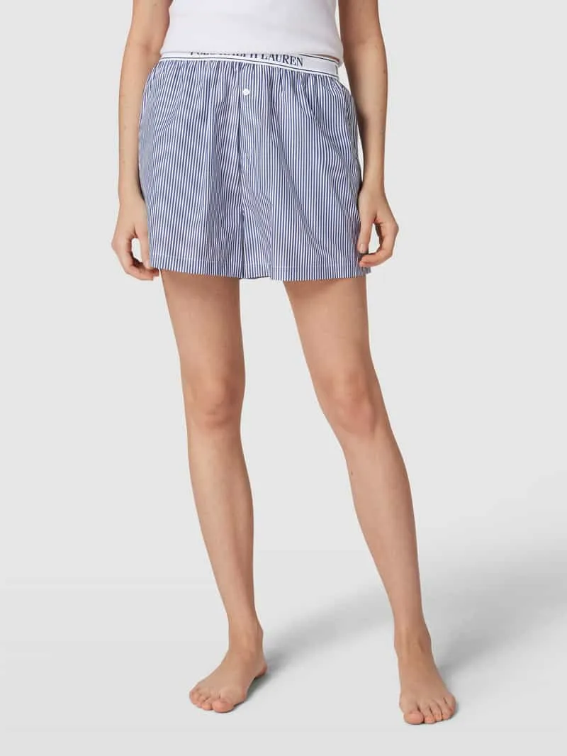 Polo Ralph Lauren Korte pyjamabroek met elastische band met logo marineblauw, foto 4