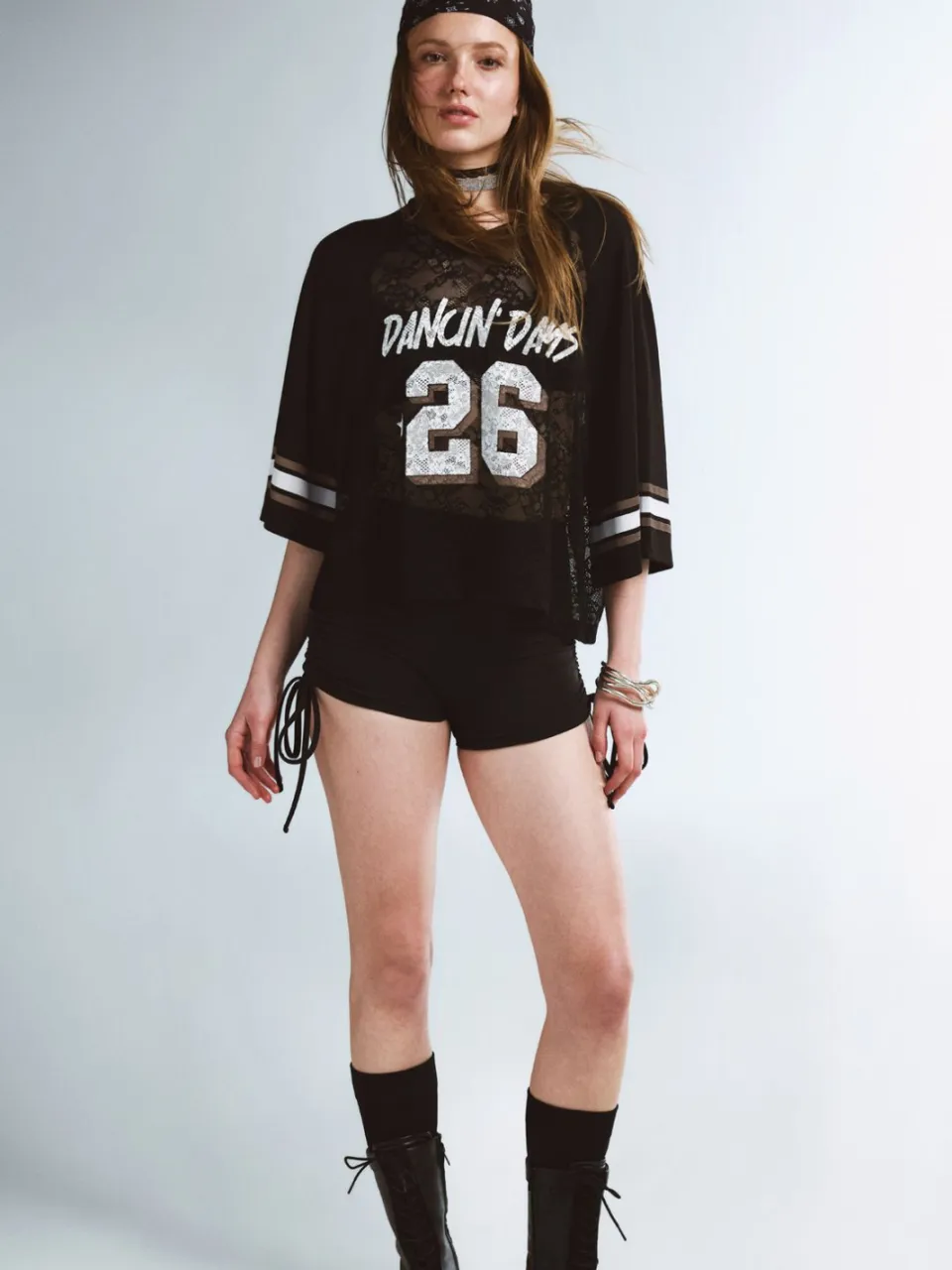 Penti Korte Gebreide Jersey Panty Zwart