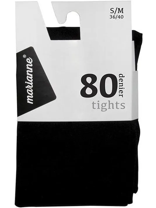 Marianne Opaque Panty - Dames - 80 Denier - Black