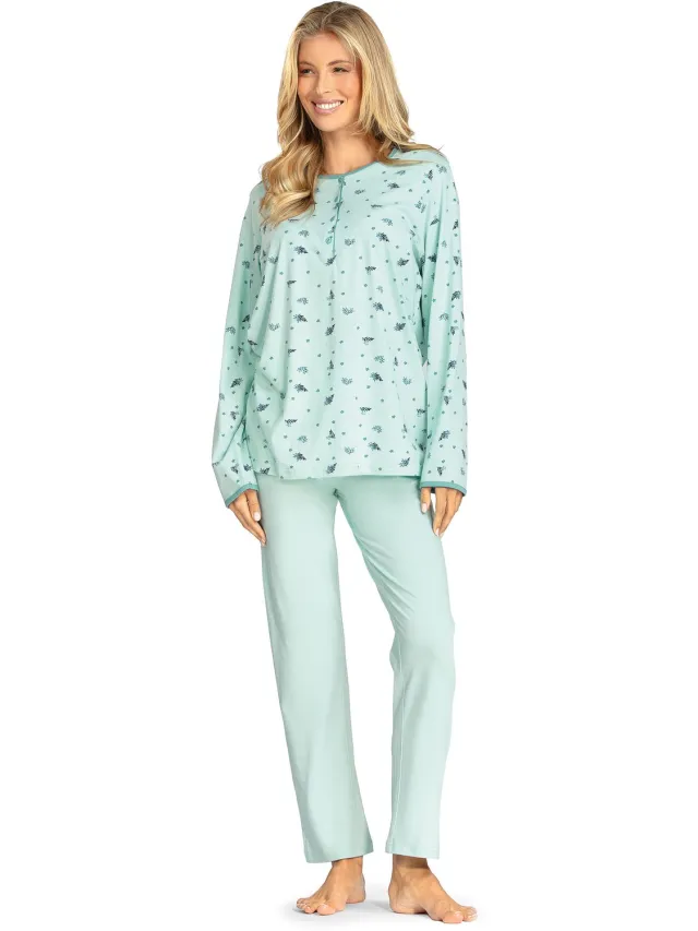 Comtessa Dames Pyjama 'Happy Day' Mint Blauw