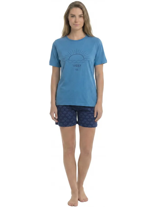 Kisses&Love Kisses And Love KL40000 pyjamaset blauw