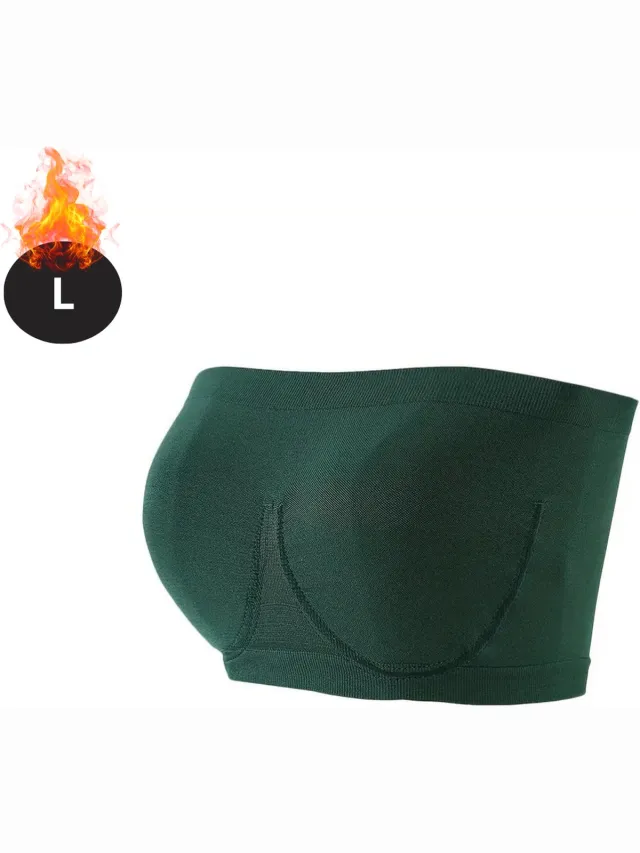 Livano BH Zonder Beugel - Zonder Bandjes - Push-up Bh's - Comfort Beha - Comfortabel - Sterk - Yoga - Dames - Groen