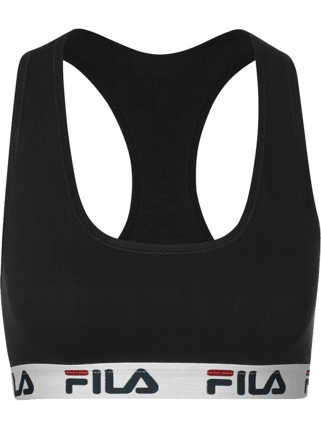 Fila Woman Bra Elastic Band - Zwarte Sport Top - XS - Zwart