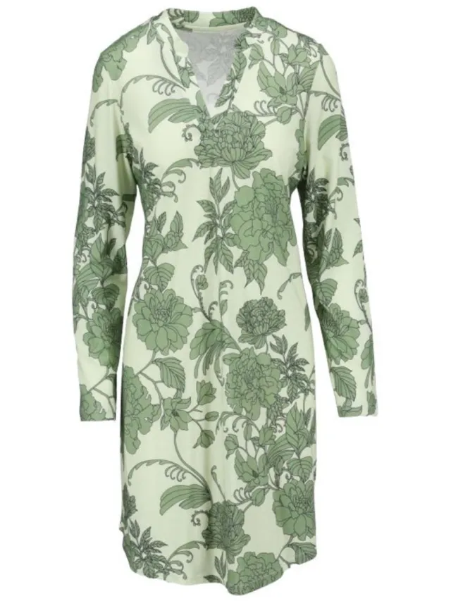 Ringella Green Flowers – Nachtkleed – 6571012 – Basilicum Green – Groen